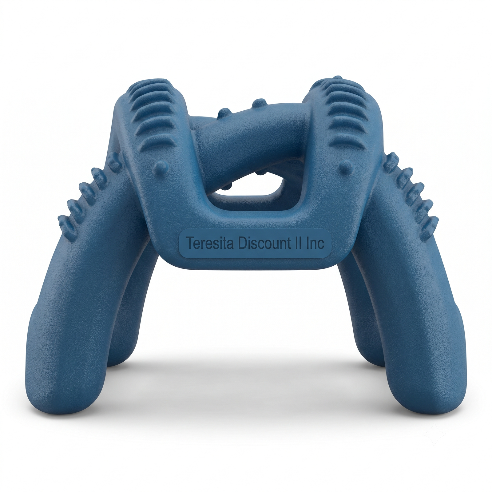 Teresita Discount II Inc Heavy-Duty Arched Rubber Dog Chew Toy - Blue - Image 3
