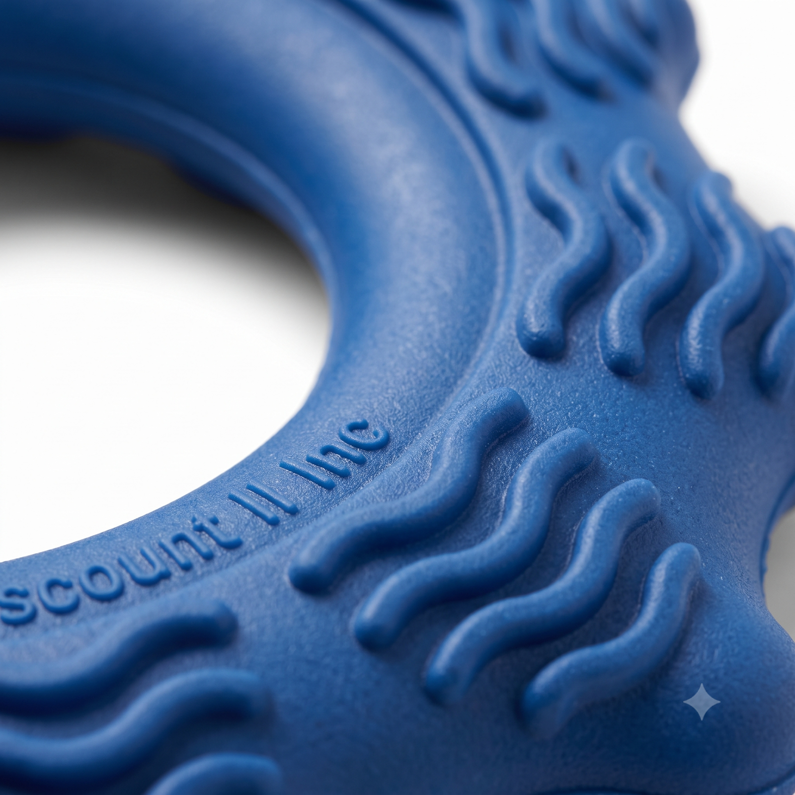 Teresita Discount II Inc Heavy-Duty Textured Rubber Ring Dog Chew Toy - Blue - Image 3