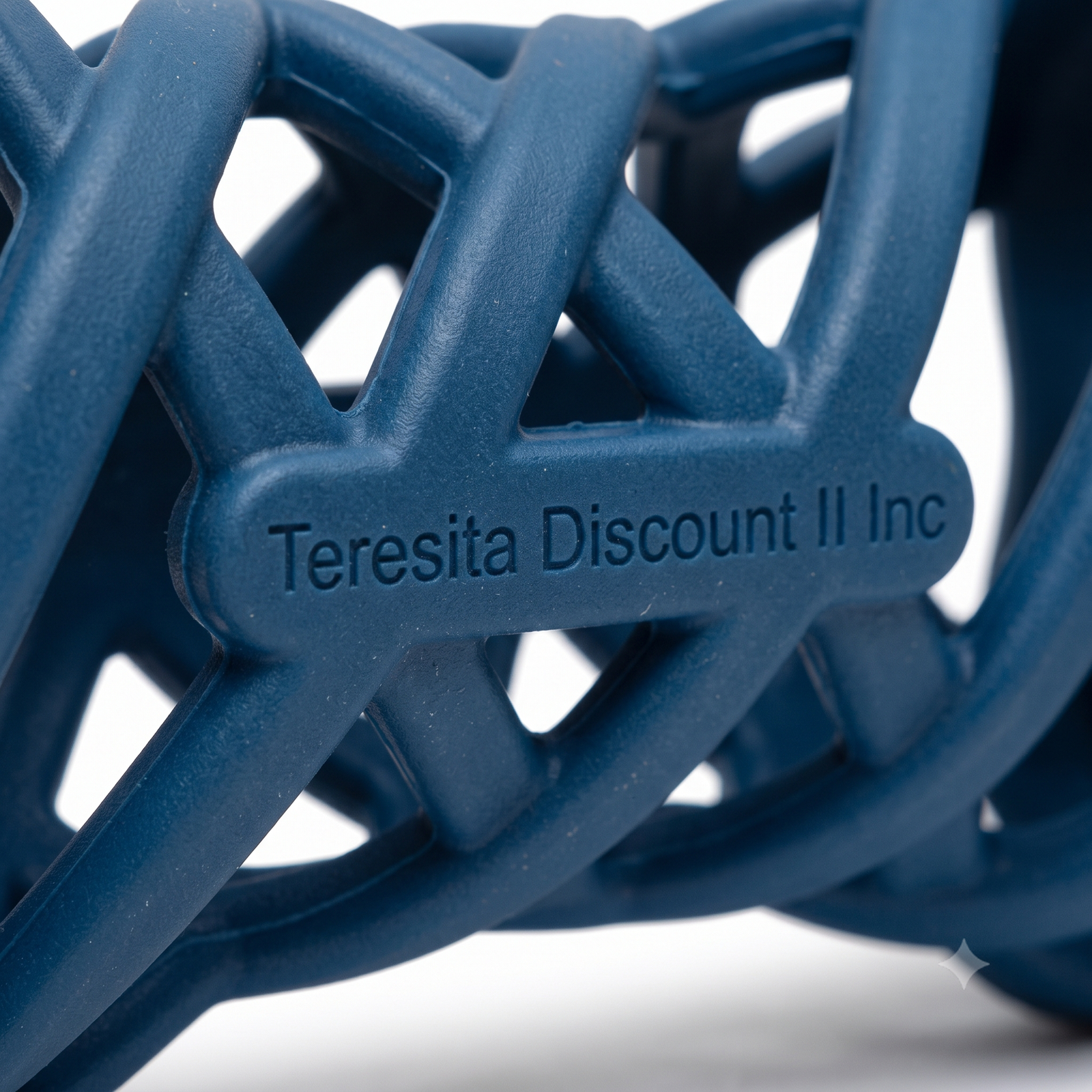 Teresita Discount II Inc Heavy-Duty Woven Rubber Dog Chew Toy & Teething Bone - Blue - Image 3