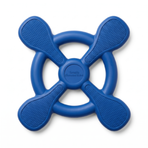 Teresita Discount II Inc Heavy-Duty 4-Way Rubber Dog Chew Toy - Blue