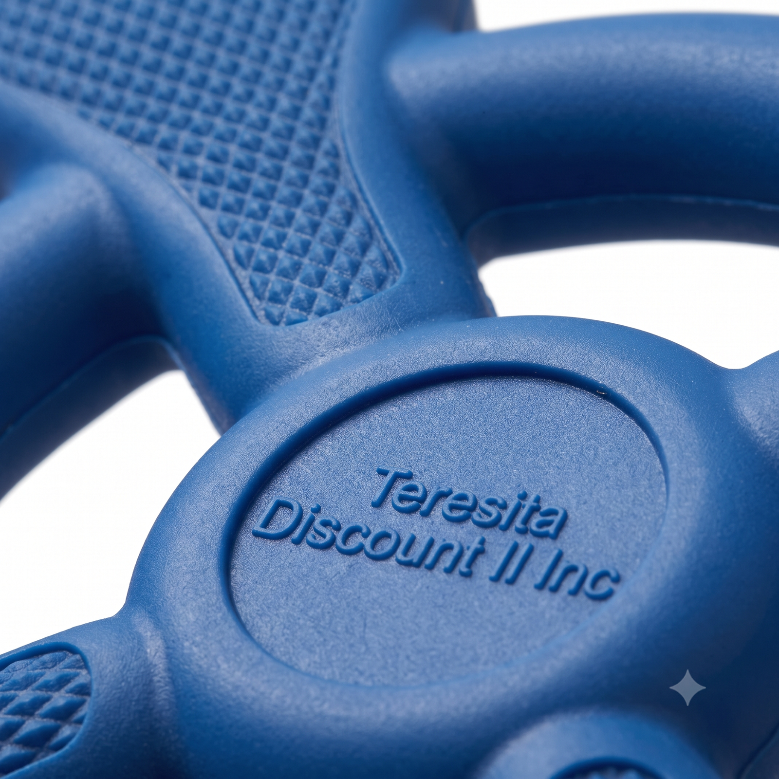 Teresita Discount II Inc Heavy-Duty 4-Way Rubber Dog Chew Toy - Blue - Image 3